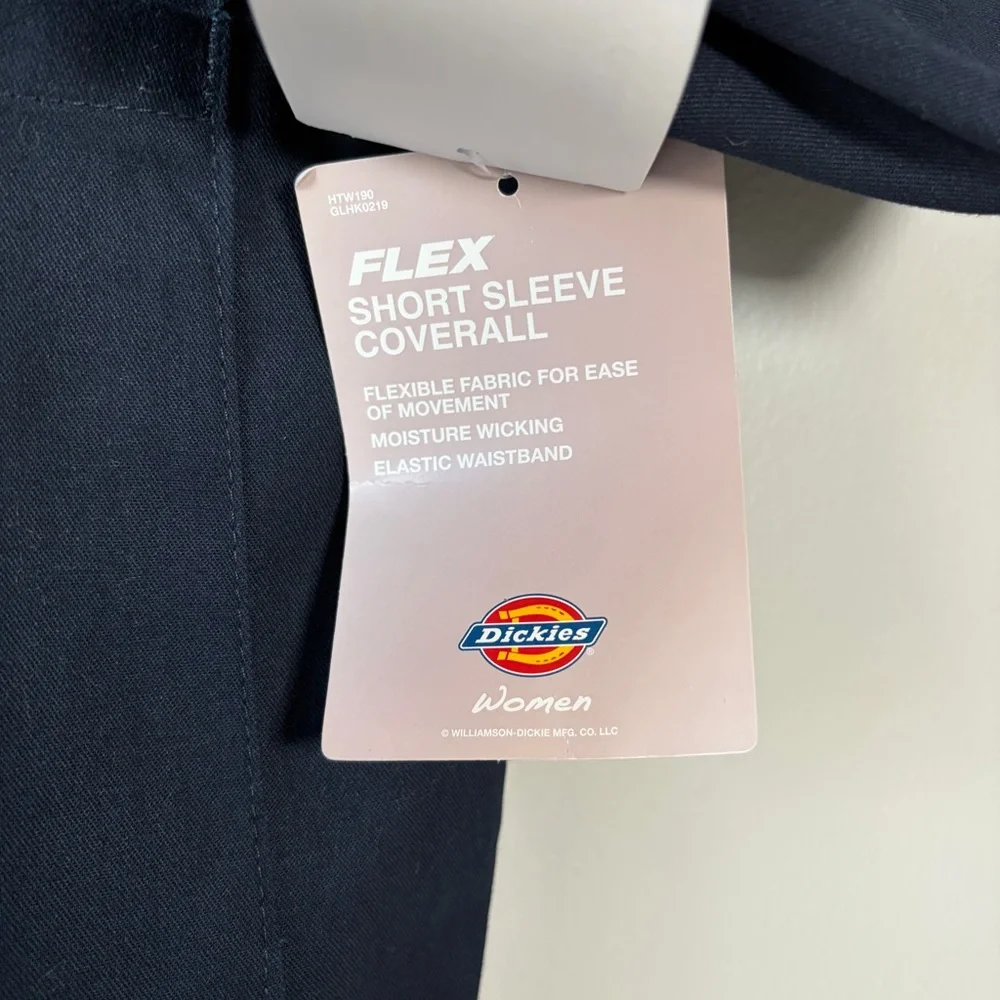 Dickies Navy Flex Short Sleeve Coveralls - Picture 5 of 12